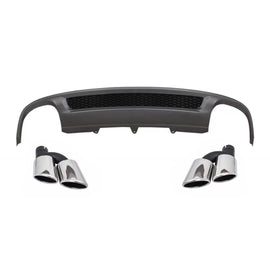 Diffusore paraurti posteriore per Audi A4 B8 restyling berlina/Avant (2012-2015) con Terminali di scarico posteriore