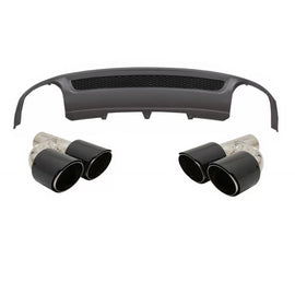 Diffusore paraurti posteriore per Audi A4 B8 pre-restyling berlina Avant (2008-2011) con Fibra di carbonio Terminali