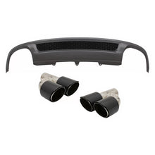 Carica l'immagine nel visualizzatore di Gallery, Diffusore paraurti posteriore per Audi A4 B8 restyling berlina Avant (2012-2015) con Fibra di carbonio Terminali