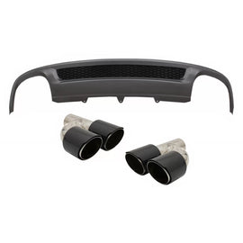 Diffusore paraurti posteriore per Audi A4 B8 restyling berlina Avant (2012-2015) con Fibra di carbonio Terminali