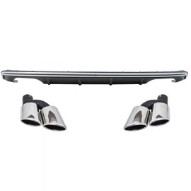 Diffusore paraurti posteriore per Audi A3 8V hatchback Sportback (2012-2015) con Terminali di scarico posteriore tubi S3