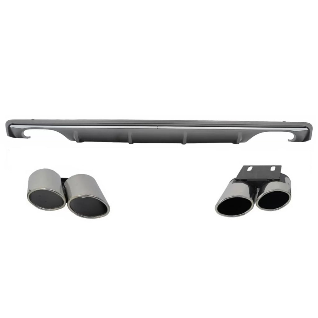 Diffusore paraurti posteriore per Audi A3 8V berlina (2012-2015) con Terminali di scarico posteriore tubi S3 Quad design