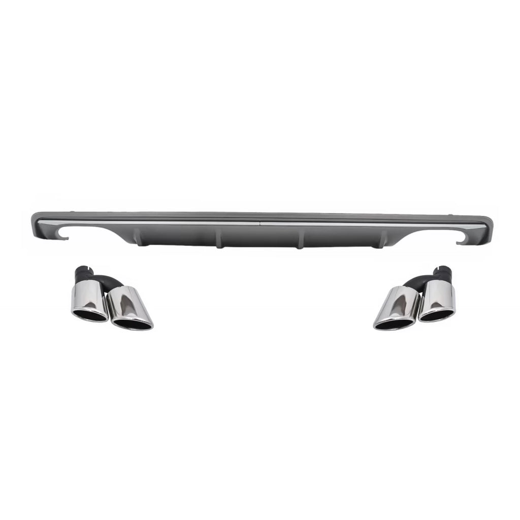 Diffusore paraurti posteriore per Audi A3 8V berlina (2012-2015) con Terminali di scarico posteriore tubi S3 design