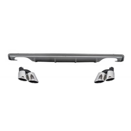Diffusore paraurti posteriore per Audi A3 8V berlina (2012-2015) con Terminali di scarico posteriore tubi S3 design