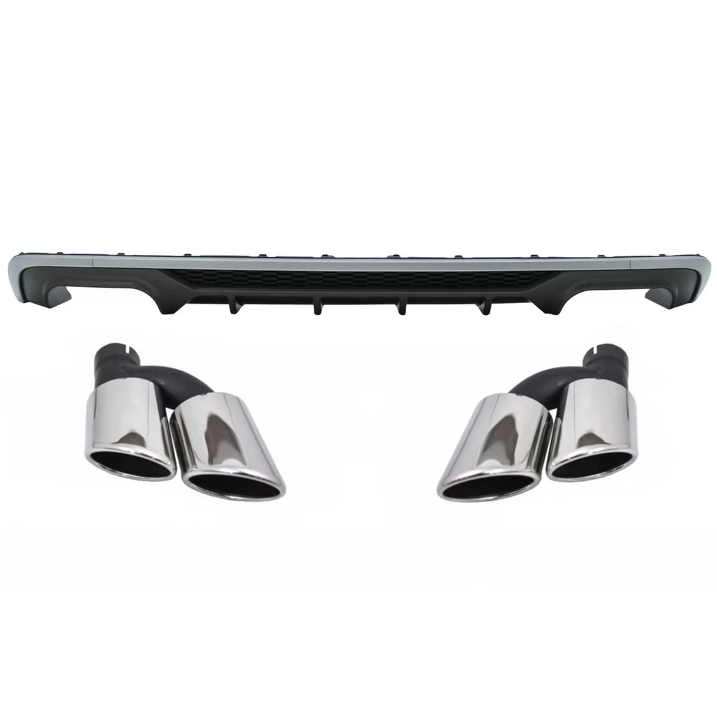 Diffusore paraurti posteriore con Terminali di scarico posteriore tubi per Audi A3 8V restyling hatchback Sportback