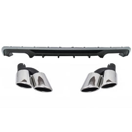 Diffusore paraurti posteriore con Terminali di scarico posteriore tubi per Audi A3 8V restyling hatchback Sportback