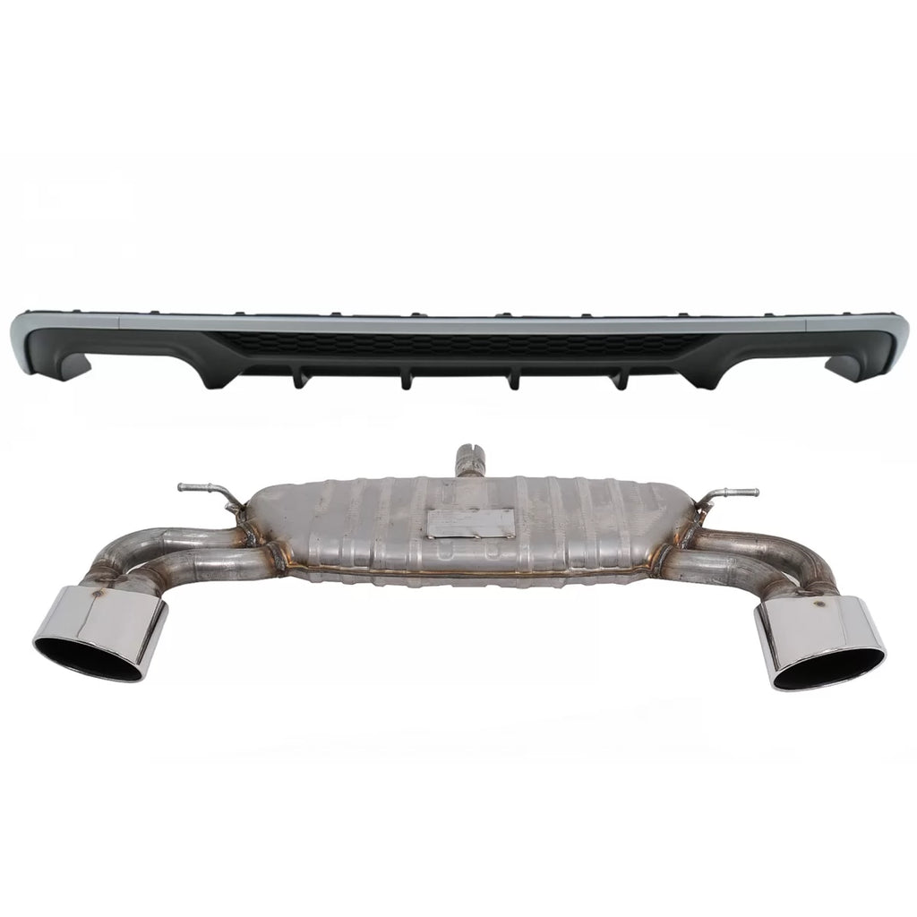 Diffusore paraurti posteriore con Sistema di scarico per Audi A3 8V restyling hatchback Sportback (2016-2019) paraurti
