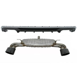 Diffusore paraurti posteriore con Sistema di scarico nero per Audi A3 8V restyling hatchback Sportback (2016-2019)