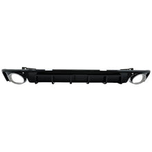 Carica l'immagine nel visualizzatore di Gallery, Diffusore paraurti posteriore e Terminali di scarico per Audi A6 C8 4K Avant berlina (2018 e successivi) RS6 design Nero