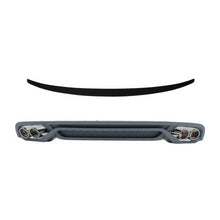 Carica l'immagine nel visualizzatore di Gallery, Diffusore paraurti posteriore con Terminali di scarico e Spoiler baule per Audi A4 B8 berlina restyling (2012-2015)