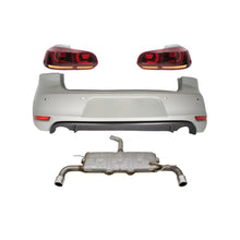 Paraurti posteriore per VW Golf 6 VI (2008-2012) con Sistema di scarico e fanali posteriori Full LED Indicatori