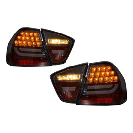 Paraurti posteriore senza PDC per BMW Serie 3 E90 (2005-2008) con LED fanali posteriori fumé M3 design