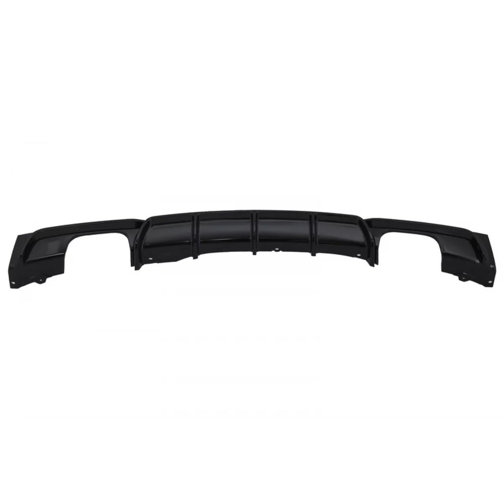 Posteriore diffusore Doppia uscita Nero lucido Edition con Terminali di scarico Quad per BMW Serie 3 F30 F31 (2011