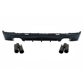 Posteriore diffusore Doppia uscita con Terminali di scarico Nero lucido per BMW Serie 2 F22 F23 (2013-) M design
