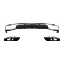 Posteriore diffusore con Terminali di scarico nero per Mercedes Classe E W212 restyling (2013-2016) solo paraurti