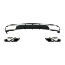 Posteriore diffusore con Terminali di scarico cromato per Mercedes Classe E W212 restyling (2013-2016) solo paraurti