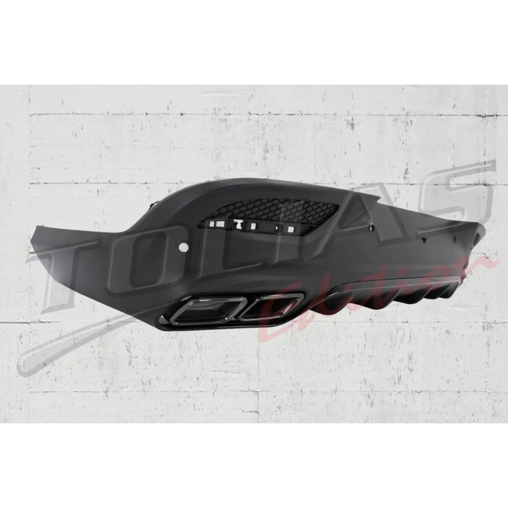 Posteriore diffusore con Terminali di scarico per Mercedes GLE Coupe C292 Sport Line (2015-2019) Night kit GLE63 design
