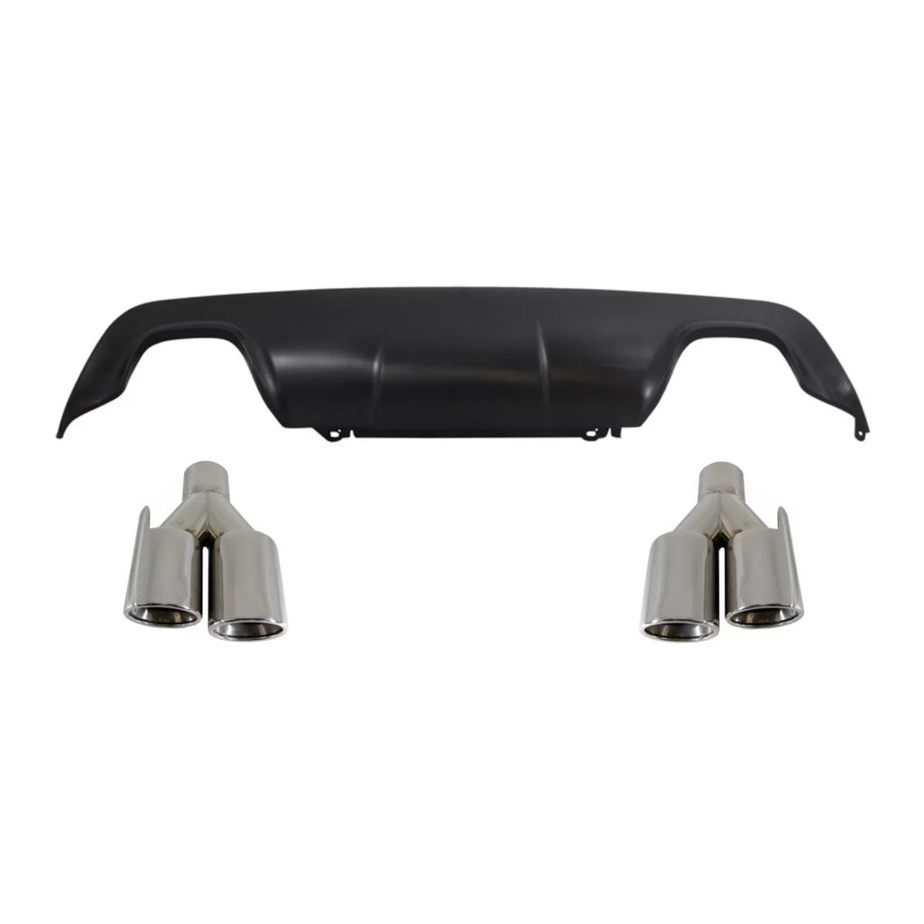 Posteriore diffusore con Terminali di scarico Quad per BMW Serie 5 E60 E61 (2003-2010) Sport M-Technik design