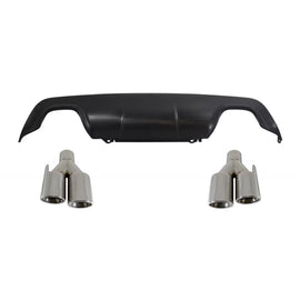 Posteriore diffusore con Terminali di scarico Quad per BMW Serie 5 E60 E61 (2003-2010) Sport M-Technik design