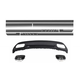 Posteriore diffusore e Terminali di scarico terminale di scarico per Mercedes Classe A W176 (2012 e successivi) Sport