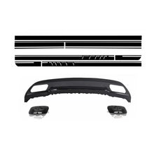 Posteriore diffusore e Terminali di scarico terminale di scarico kit nero per Mercedes Classe A W176 (2012 e successivi)