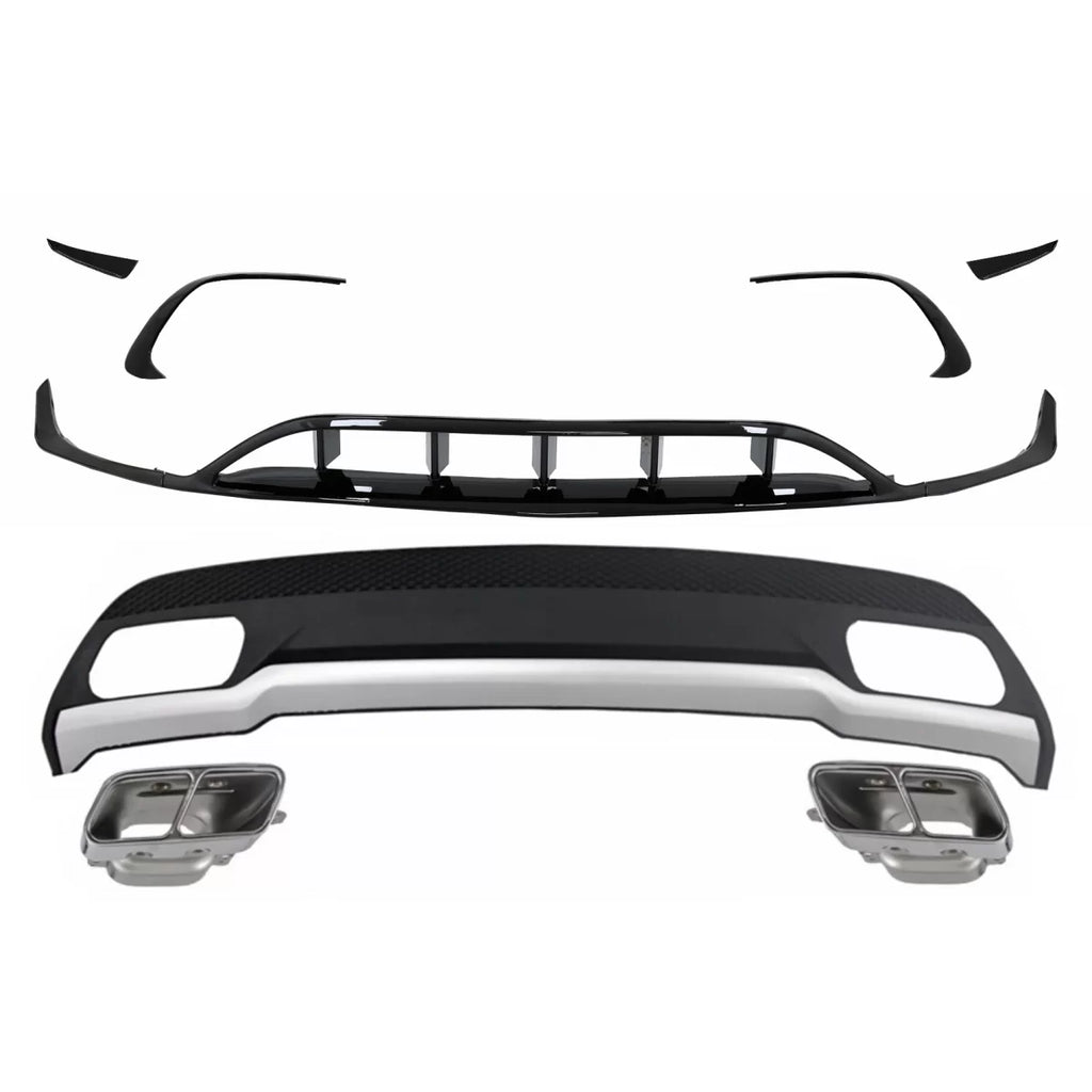 Posteriore diffusore & Terminali di scarico terminale di scarico kit con anteriore splitter alette Aero per MERCEDES