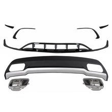 Carica l'immagine nel visualizzatore di Gallery, Posteriore diffusore &amp; Terminali di scarico terminale di scarico kit con anteriore splitter alette Aero per MERCEDES