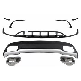 Posteriore diffusore & Terminali di scarico terminale di scarico kit con anteriore splitter alette Aero per MERCEDES