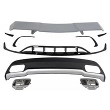 Carica l'immagine nel visualizzatore di Gallery, Posteriore diffusore &amp; Terminali di scarico terminale di scarico kit con anteriore splitter alette Aero e Spoiler baule