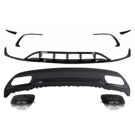 Posteriore diffusore con Terminali di scarico terminale di scarico con splitter alette Aero per Mercedes Classe A W176