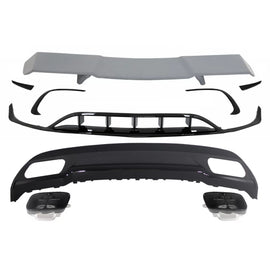 Posteriore diffusore & Terminali di scarico terminale di scarico con splitter alette Aero con Spoiler baule per MERCEDES