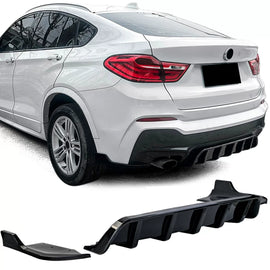 Posteriore diffusore estensione con splitter Nero lucido per BMW X4 F26 2014-2018