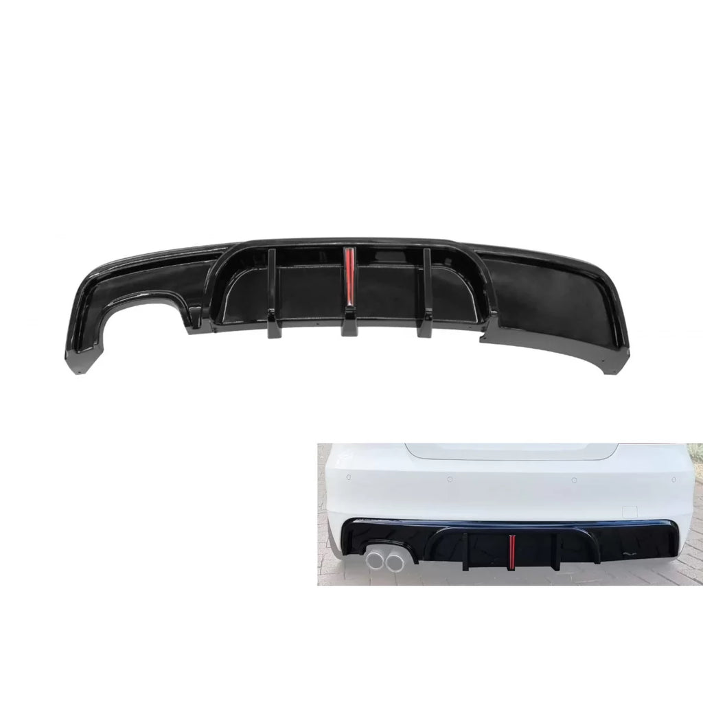 Posteriore diffusore M Performance design con 3rd stop luce per posteriore M tech paraurti on BMW Serie 1 E82, E87