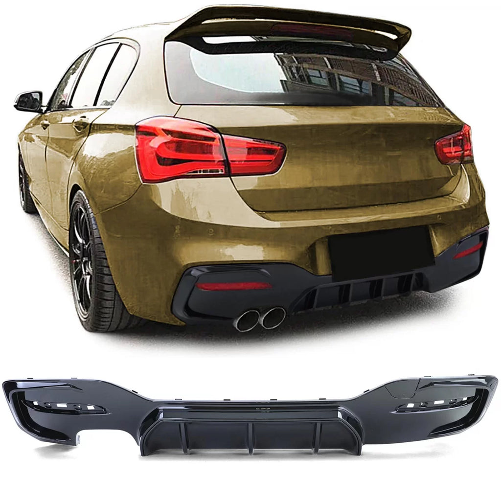 Posteriore diffusore Performance nero lucido compatibile per Serie 1 BMW F20 F21 120 125 15-19