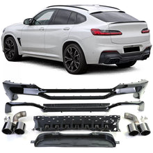 Carica l'immagine nel visualizzatore di Gallery, Posteriore diffusore Performance conversione + nero terminali di scarico compatibile BMW X4 G02 18-21