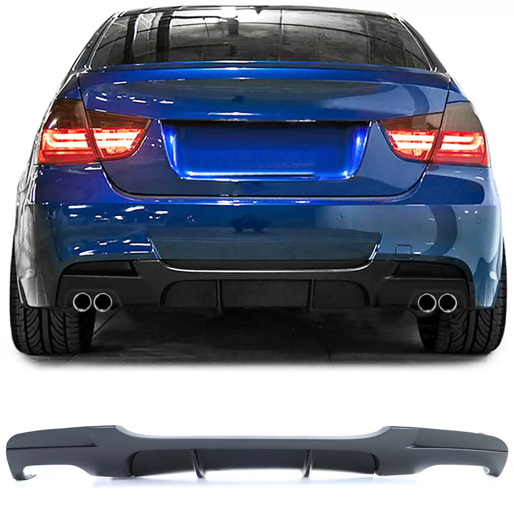 Posteriore diffusore Performance doppio scarico compatibile entrambi lati per Serie 3 BMW E90 E91 05-12