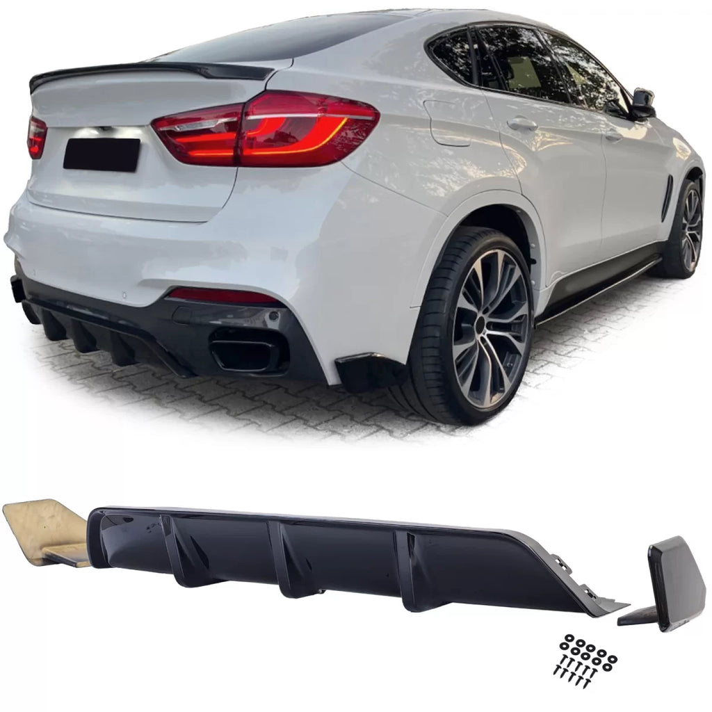 Posteriore diffusore Performance Nero lucido per BMW X6 F16 14-19