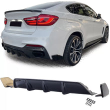 Carica l'immagine nel visualizzatore di Gallery, Posteriore diffusore Performance Nero lucido per BMW X6 F16 14-19