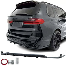 Carica l'immagine nel visualizzatore di Gallery, Posteriore diffusore Performance Nero lucido per BMW X7 G07 da 2019