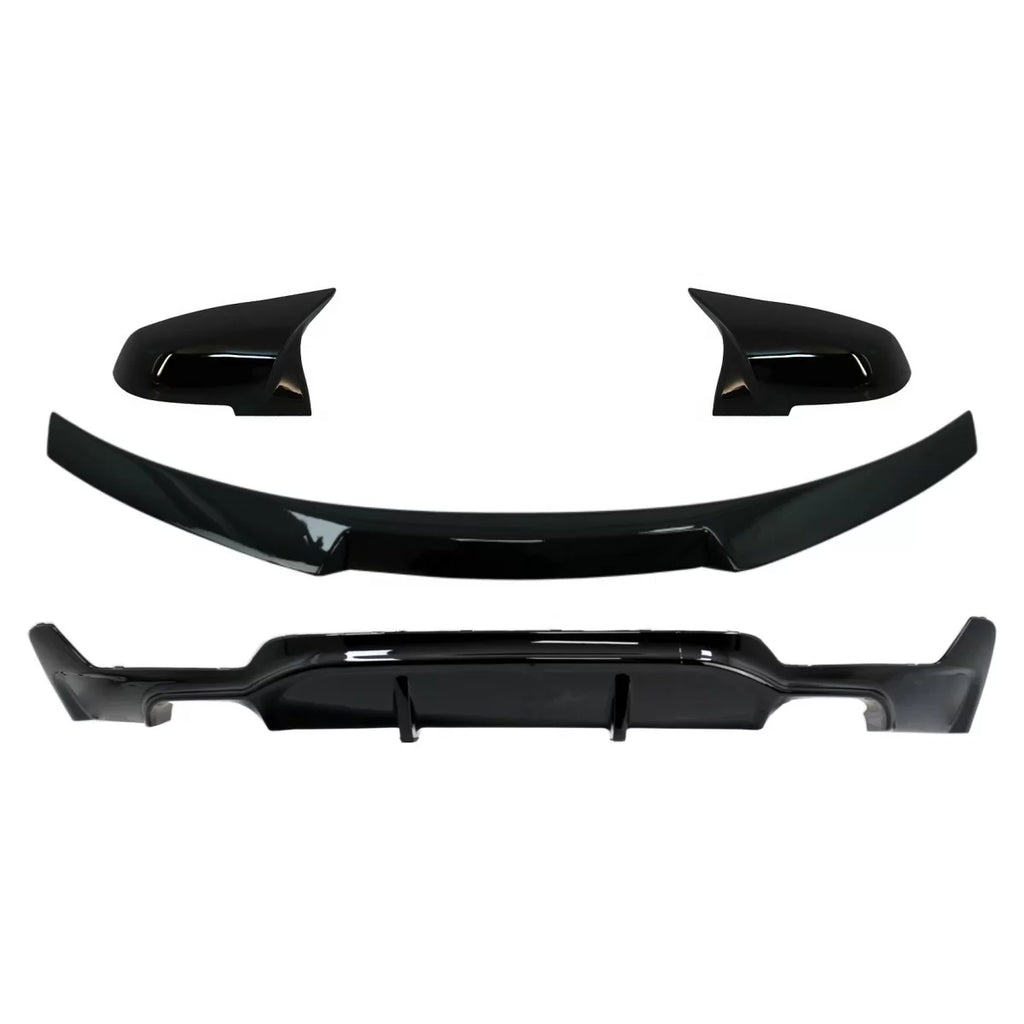 Posteriore diffusore con Spoiler baule e Calotte specchietti per BMW Serie 4 F32 Coupe (2013-) M Performance design
