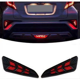 Posteriore Fendinebbia per Toyota C-HR 2016-2019 Full LED Bar / dinamico nero 2 pezzi