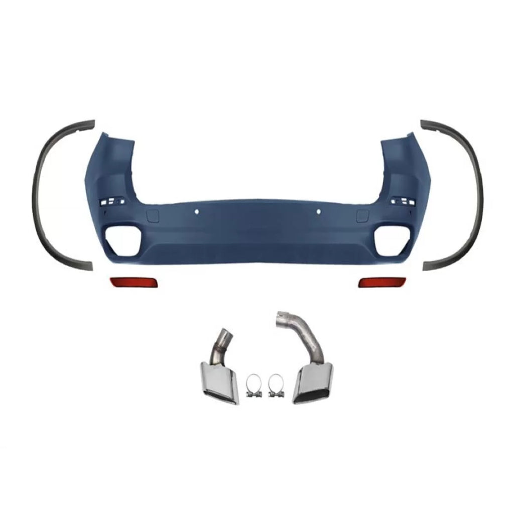Posteriore M tech paraurti per BMW X5 F15 2014-2018 con cromato Terminali di scarico