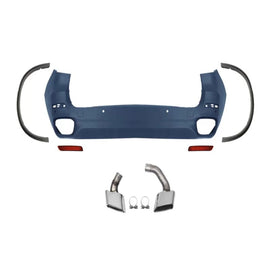 Posteriore M tech paraurti per BMW X5 F15 2014-2018 con cromato Terminali di scarico
