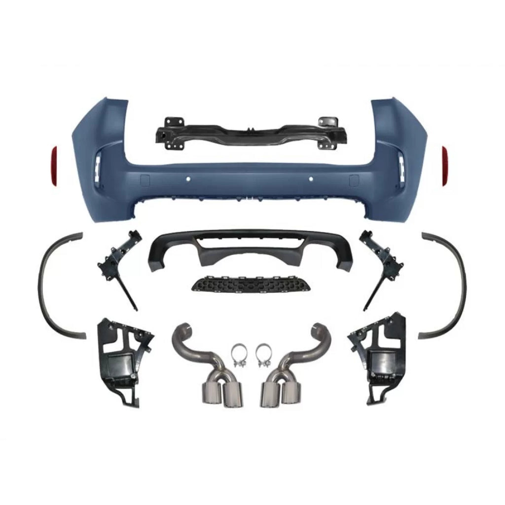 Paraurti posteriore stile M5M per BMW X5 F15 2014-2018 con cromato Terminali di scarico 35i tipo
