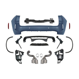Paraurti posteriore stile M5M per BMW X5 F15 2014-2018 con cromato Terminali di scarico 35i tipo