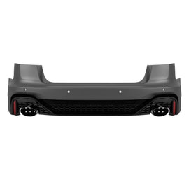 Paraurti posteriore Audi A6 berlina 2015-2018 stile RS6 con terminali neri – vista 1