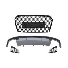 Carica l'immagine nel visualizzatore di Gallery, Posteriore Valance aria diffusore con Terminali di scarico e Griglia anteriore per AUDI A7 4G restyling (2015-2017) S7
