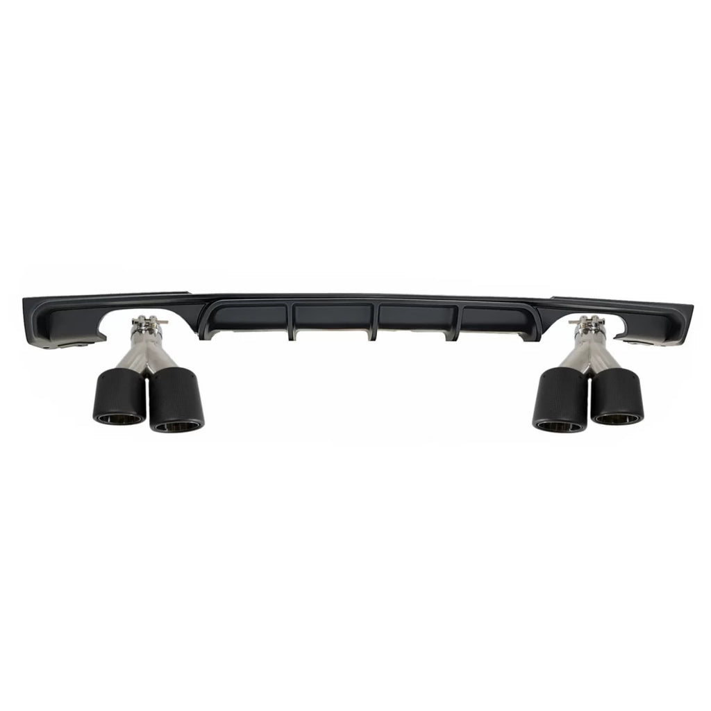 Posteriore Valance diffusore doppio Doppia uscita con Terminali di scarico Fibra di carbonio opaco per BMW Serie 3 F30