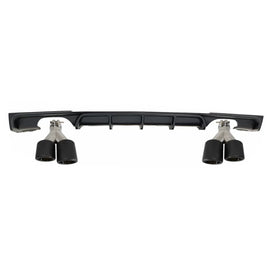 Posteriore Valance diffusore doppio Doppia uscita con Terminali di scarico Fibra di carbonio opaco per BMW Serie 3 F30