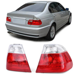 Rosso bianco Fanali posteriori compatibile per Serie 3 BMW E46 berlina 98-01